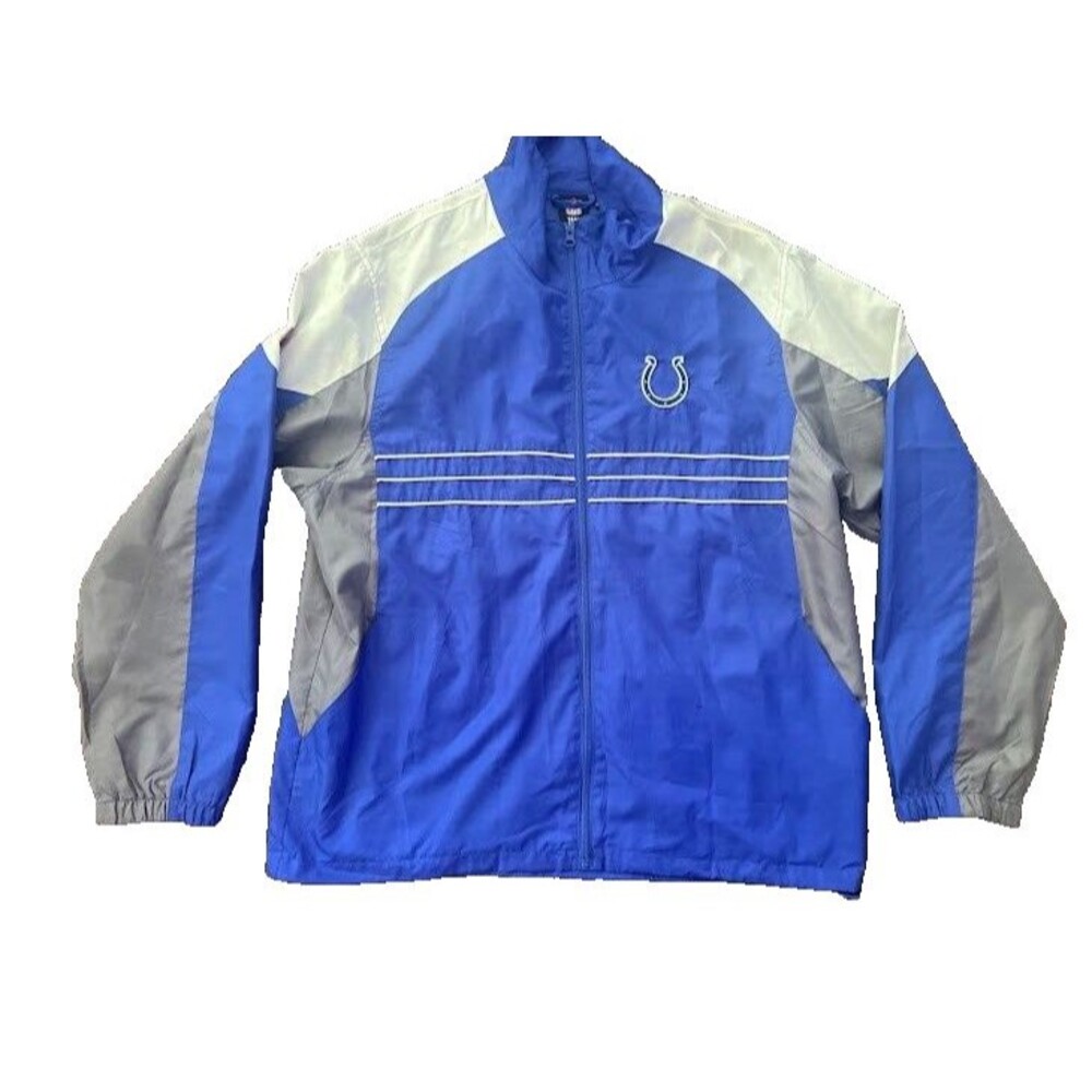Indianapolis Colts Reebok NFL Sports Illustrated Windbreaker Jacket Full Zip Lrg